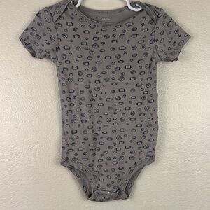 Simple Gray Sports Print Bodysuit